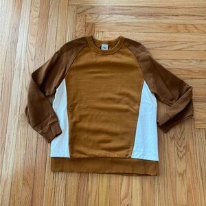 Zara Men’s Brown and White Sweater